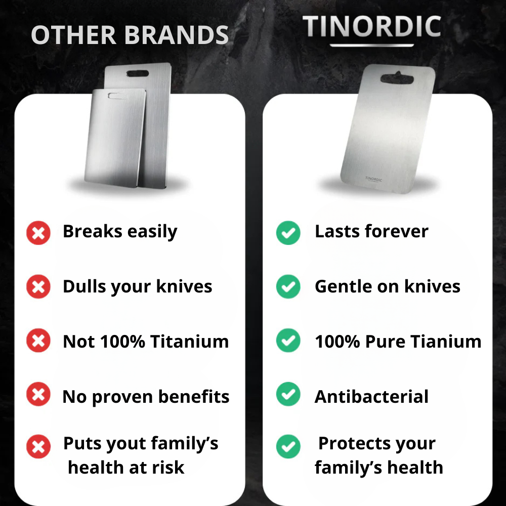 Tinordic™ 100% Pure Titanium Cutting Board